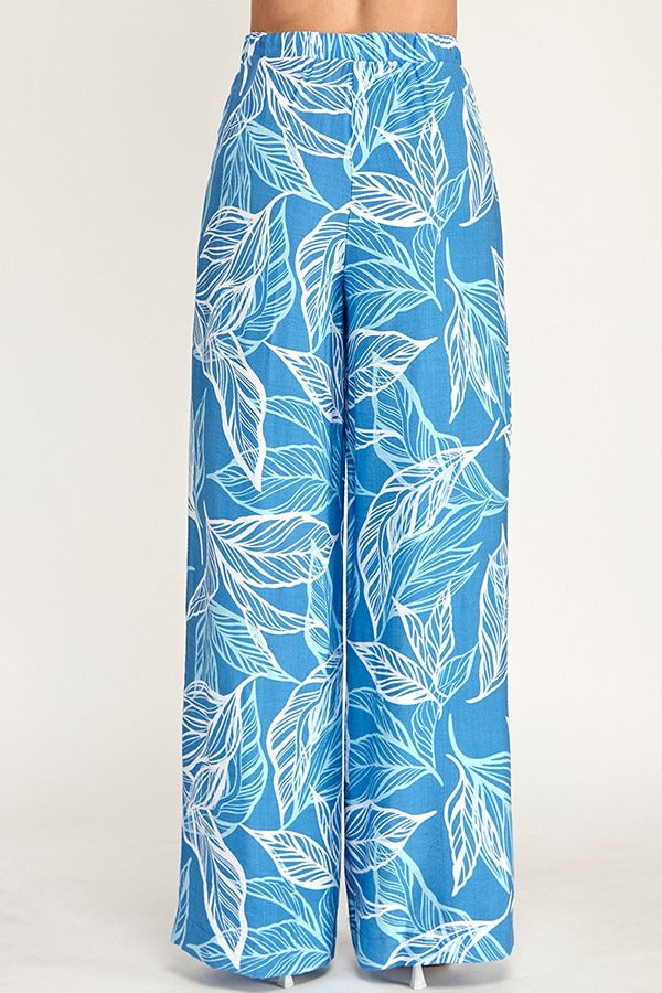 Pantalones Milk & Honey Pierna Ancha con Estampado de Hojas para Damas – vista 6