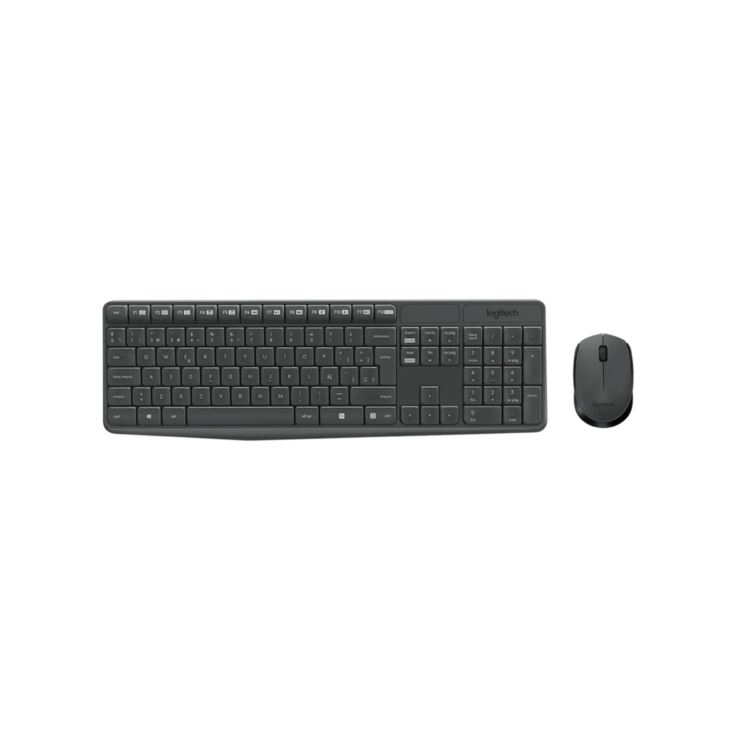 TECLADO/MOUSE LOGITECH MK235 SPA WIRELESS GRAY