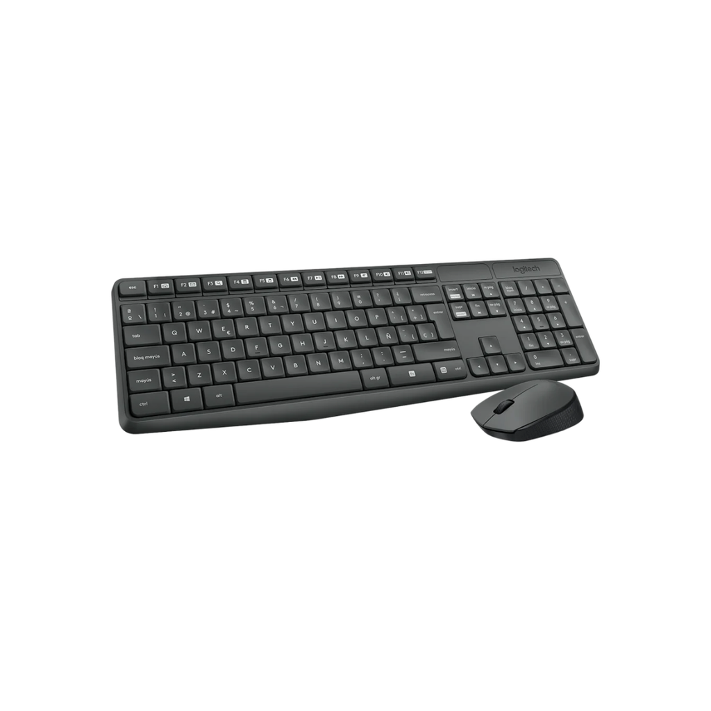 TECLADO/MOUSE LOGITECH MK235 SPA WIRELESS GRAY
