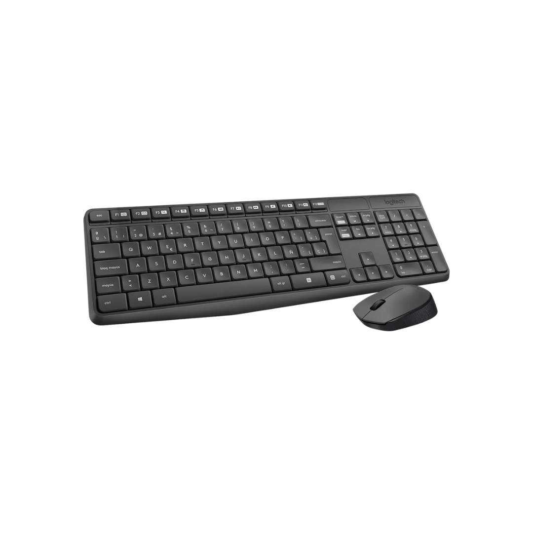 TECLADO/MOUSE LOGITECH MK235 SPA WIRELESS GRAY