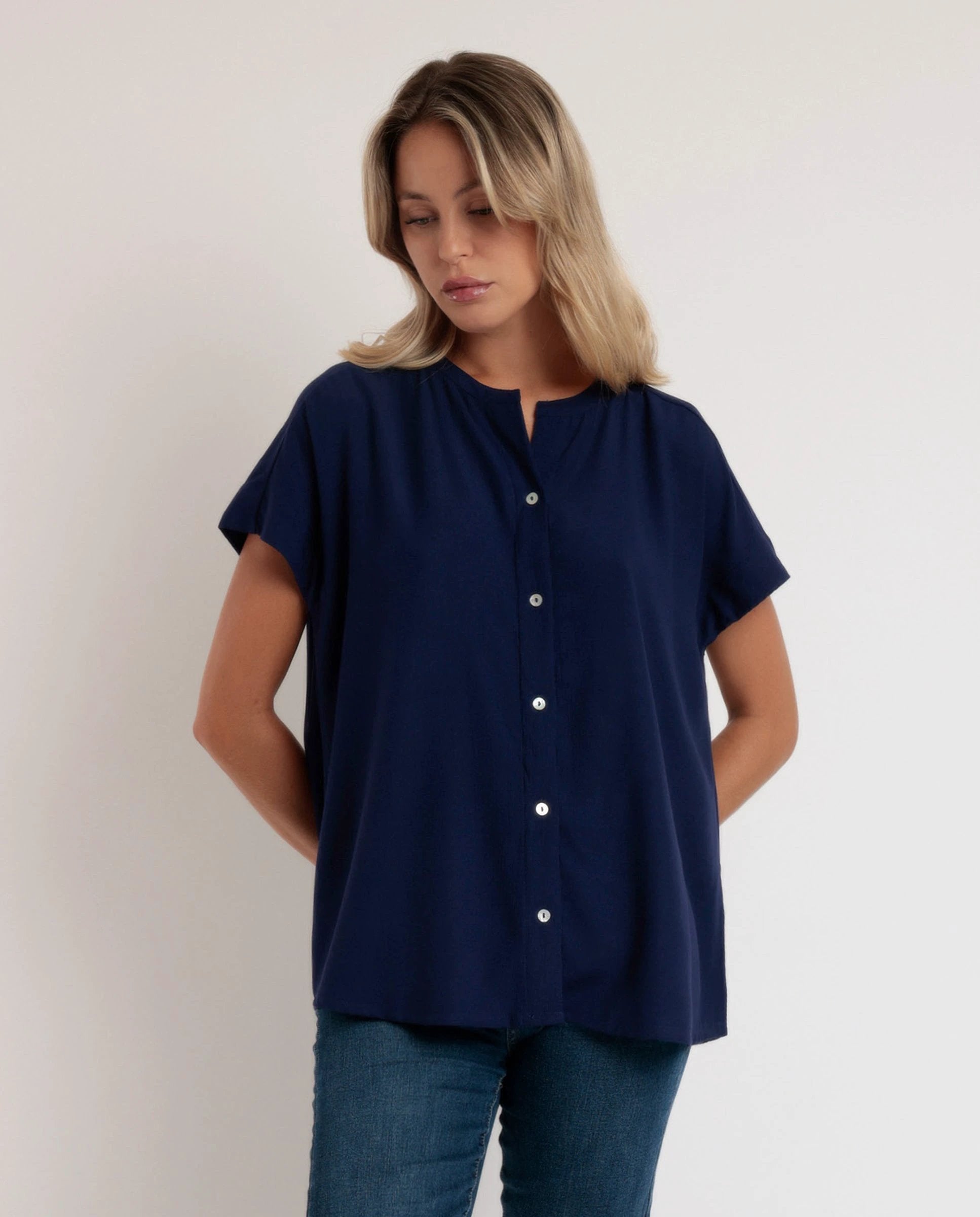 Blusa Admas Mangas Cortas Lisa P/ Damas by Admas