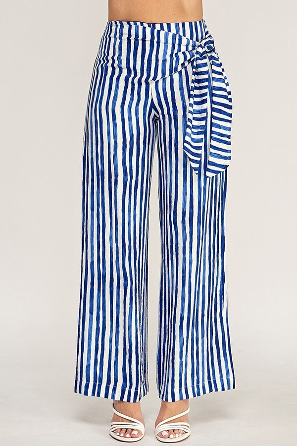 Pantalones Milk & Honey Rayas para Damas – BLUE