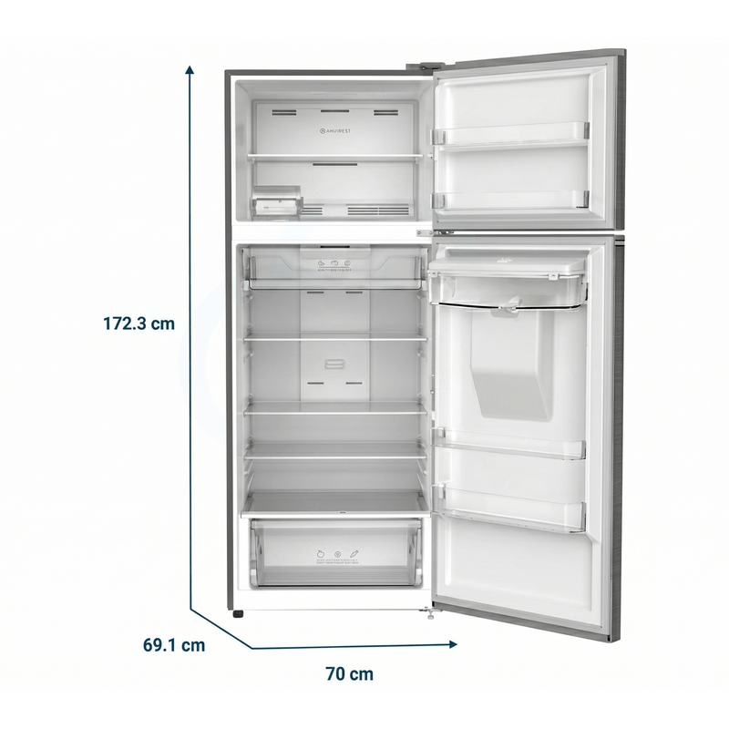 Refrigeradora Oster M/OS-NFMI1502ESDI 14 cu.ft. Inverter No Frost con Dispensador Acero