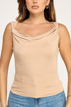 Blusa Milk & Honey sin Mangas Lisa para Damas – vista 4