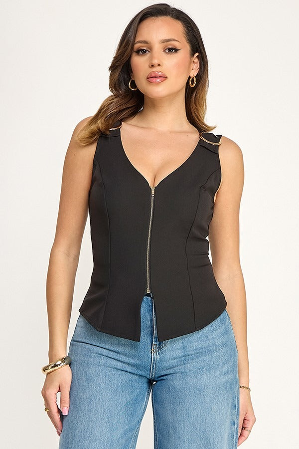 Blusa Milk & Honey Mangas Cortas Lisa para Damas