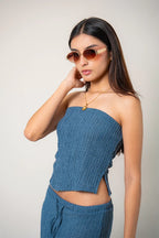 TOP STRAPLESS TEXTURA R-C 8711.