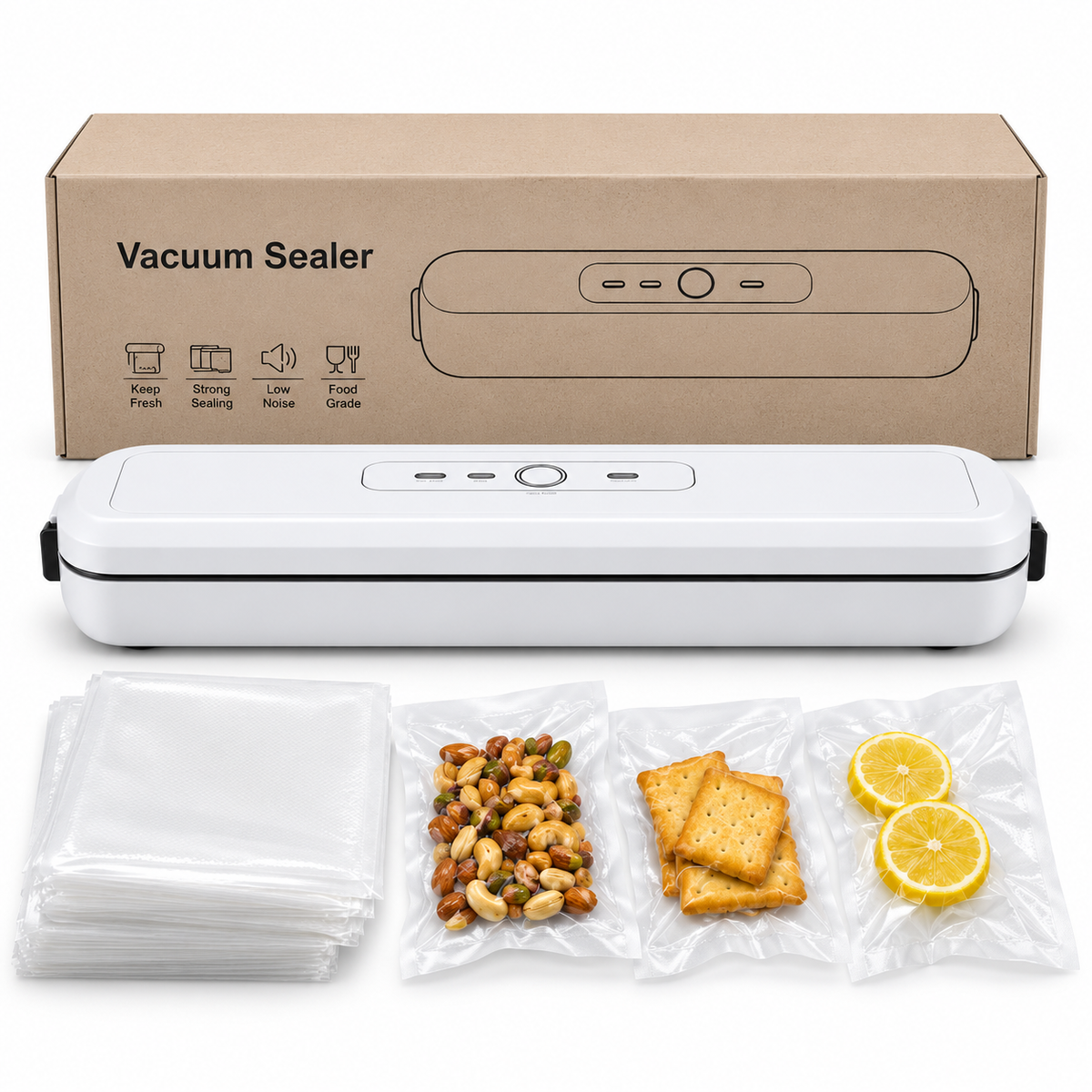 Selladora Al Vacío Automática Para Alimentos De Diseño Compacto