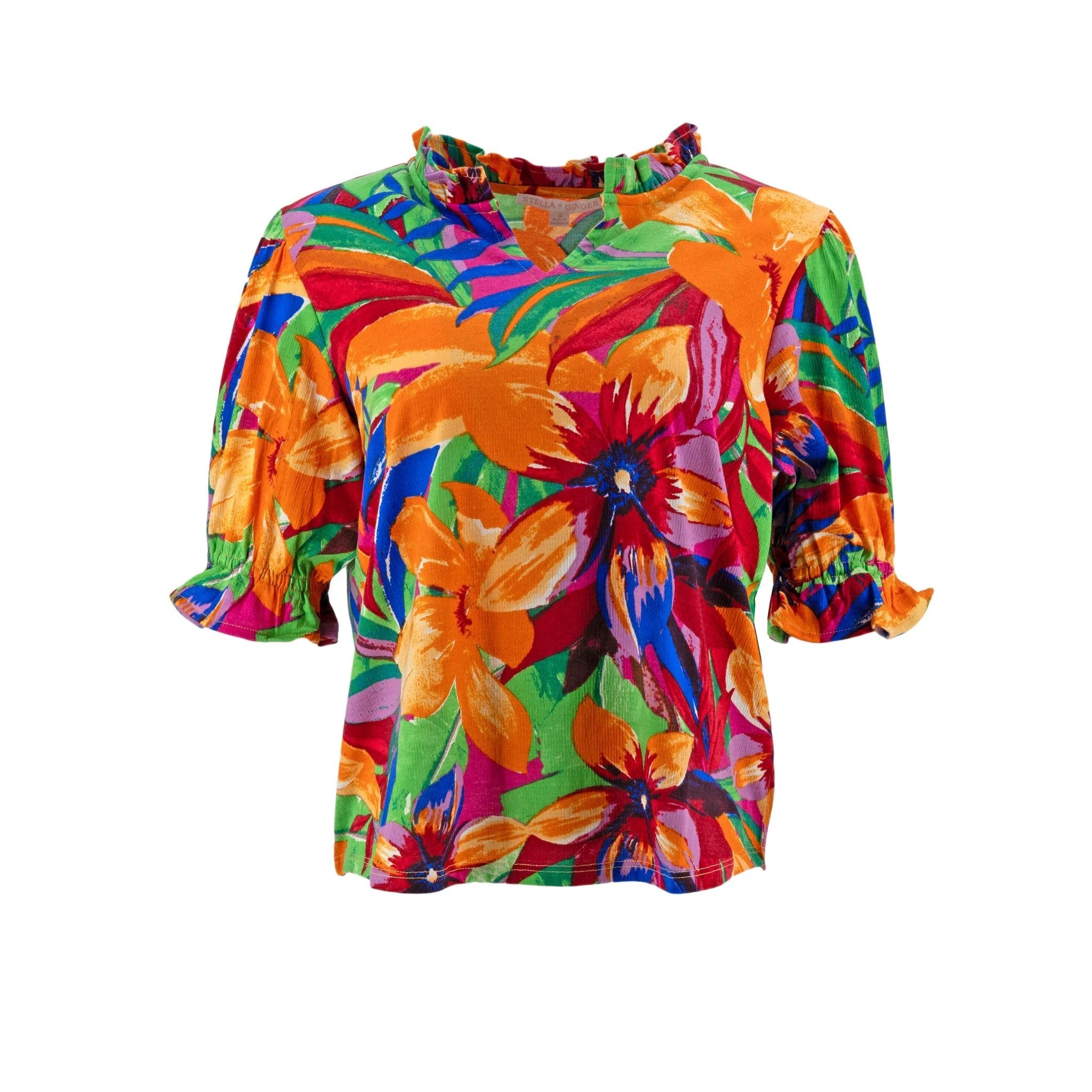Blusa Stella Ginger Mangas Cortas Estampada P/ Damas by Stella + Ginger