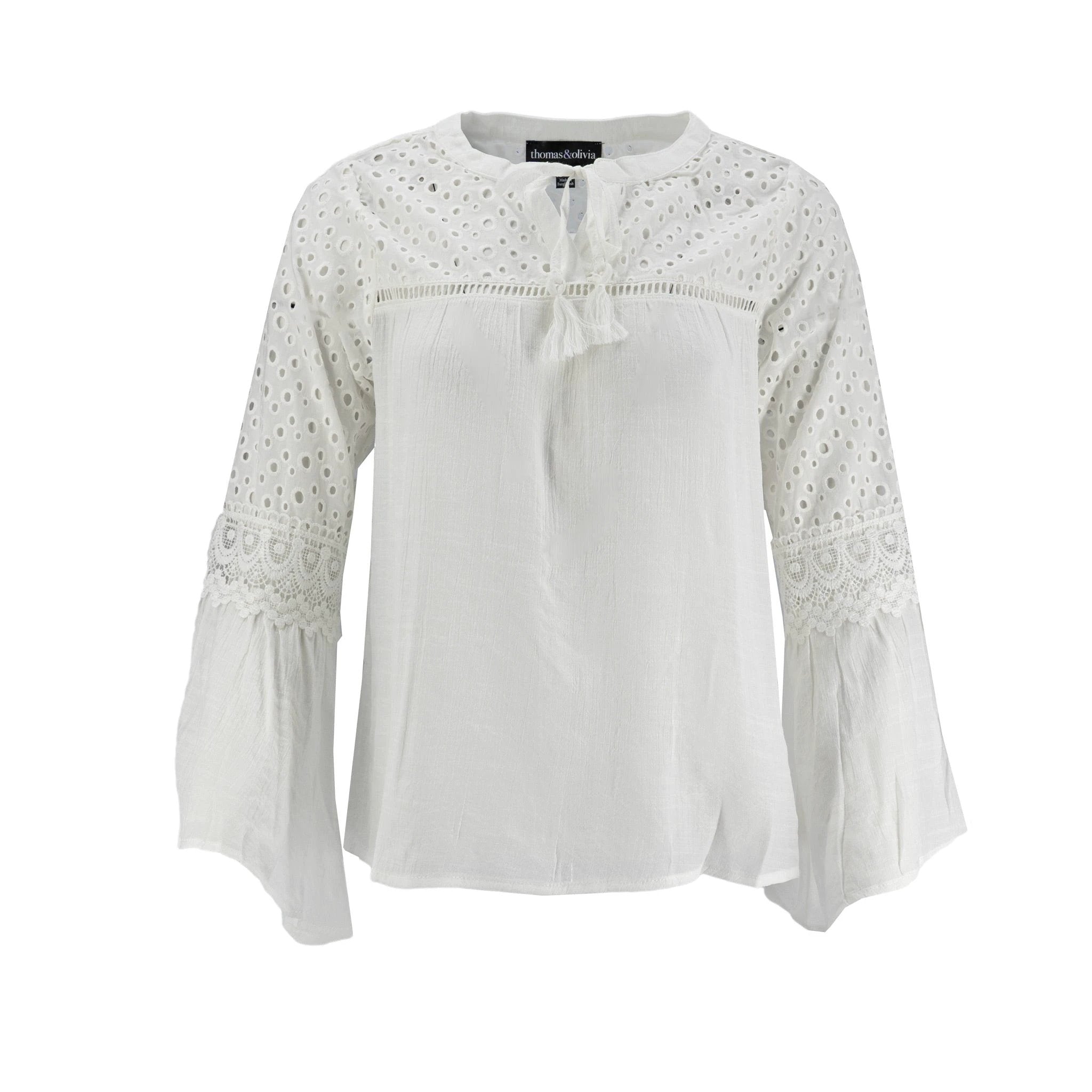 Blusa Thomas&olivia Mangas Largas Lisa Encaje Para Damas by Thomas & Olivia