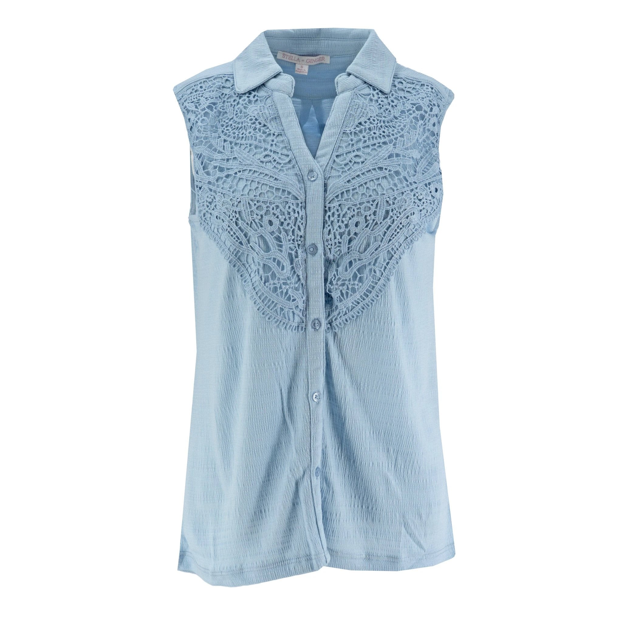 Blusa Stella Ginger Lisa Encaje Para Damas by Stella + Ginger