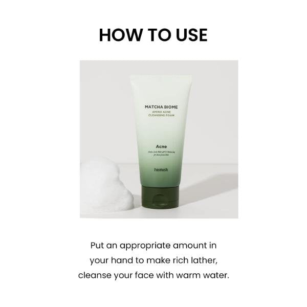 HEIMISH MATCHA BIOME AMINO ACNE CLEANSING FOAM