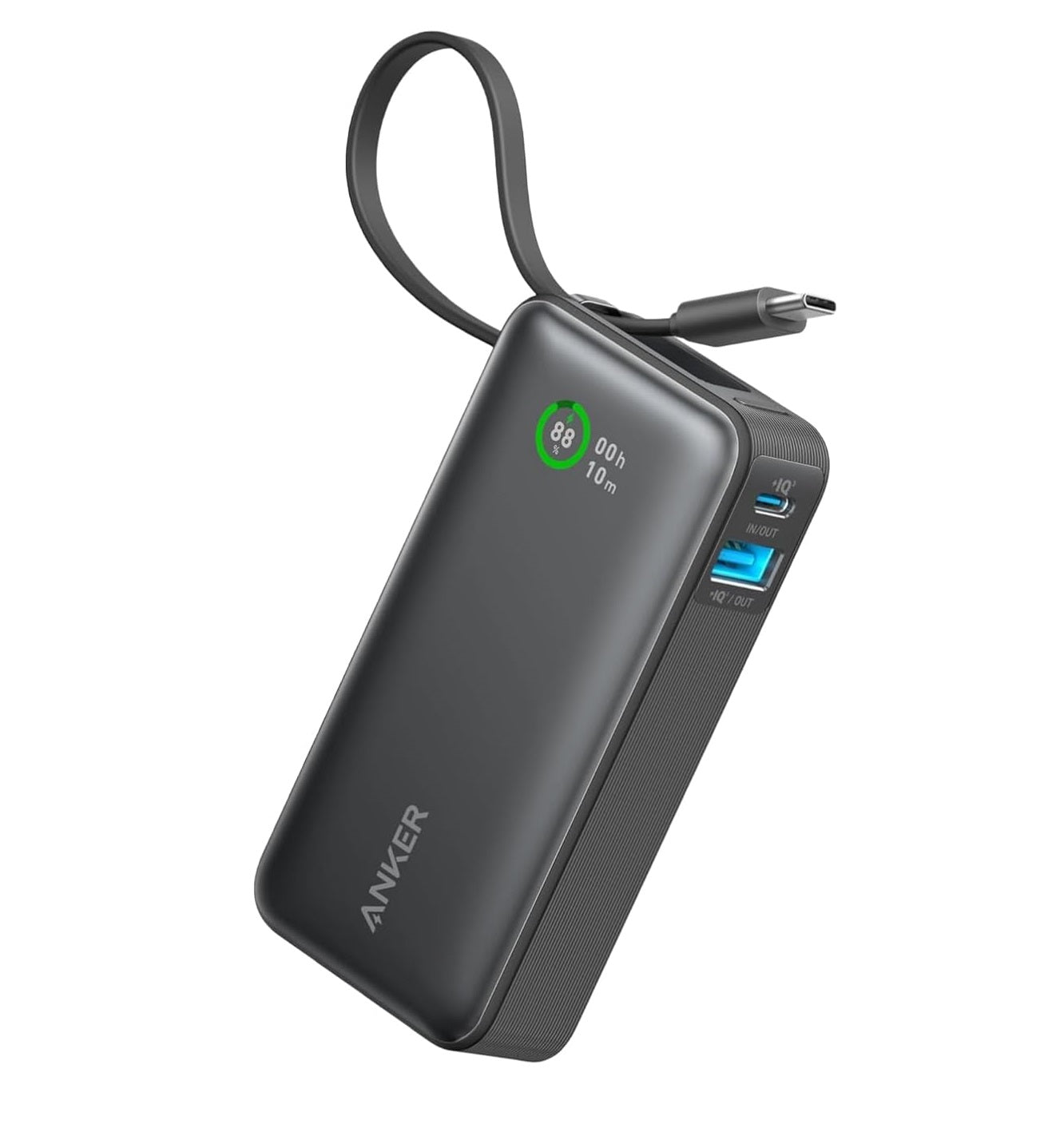 Cargador Portátil Anker PowerCore Nano 10,000 mah 30W Con Cable USB-C Integrado