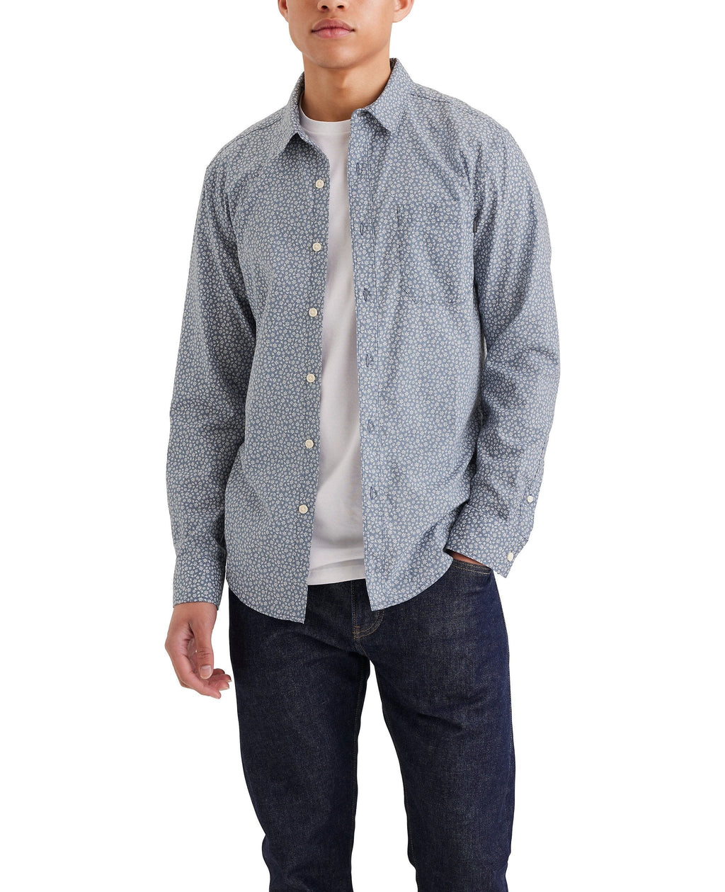 Camisa Dockers Mangas Largas Estampada P/ Caballeros 526690433 by Dockers