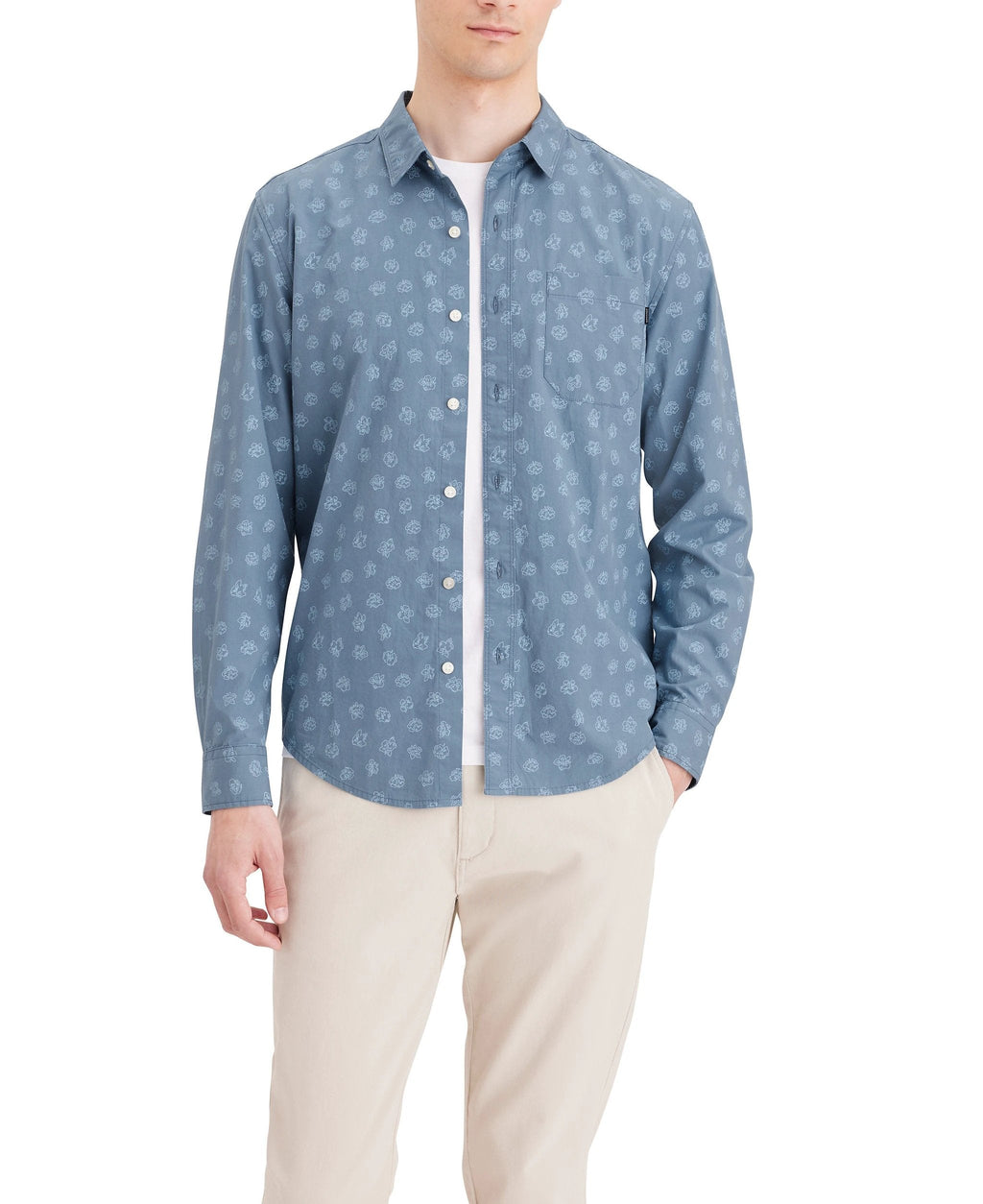 Camisa Dockers Mangas Largas Estampada P/ Caballeros 526690436 by Dockers