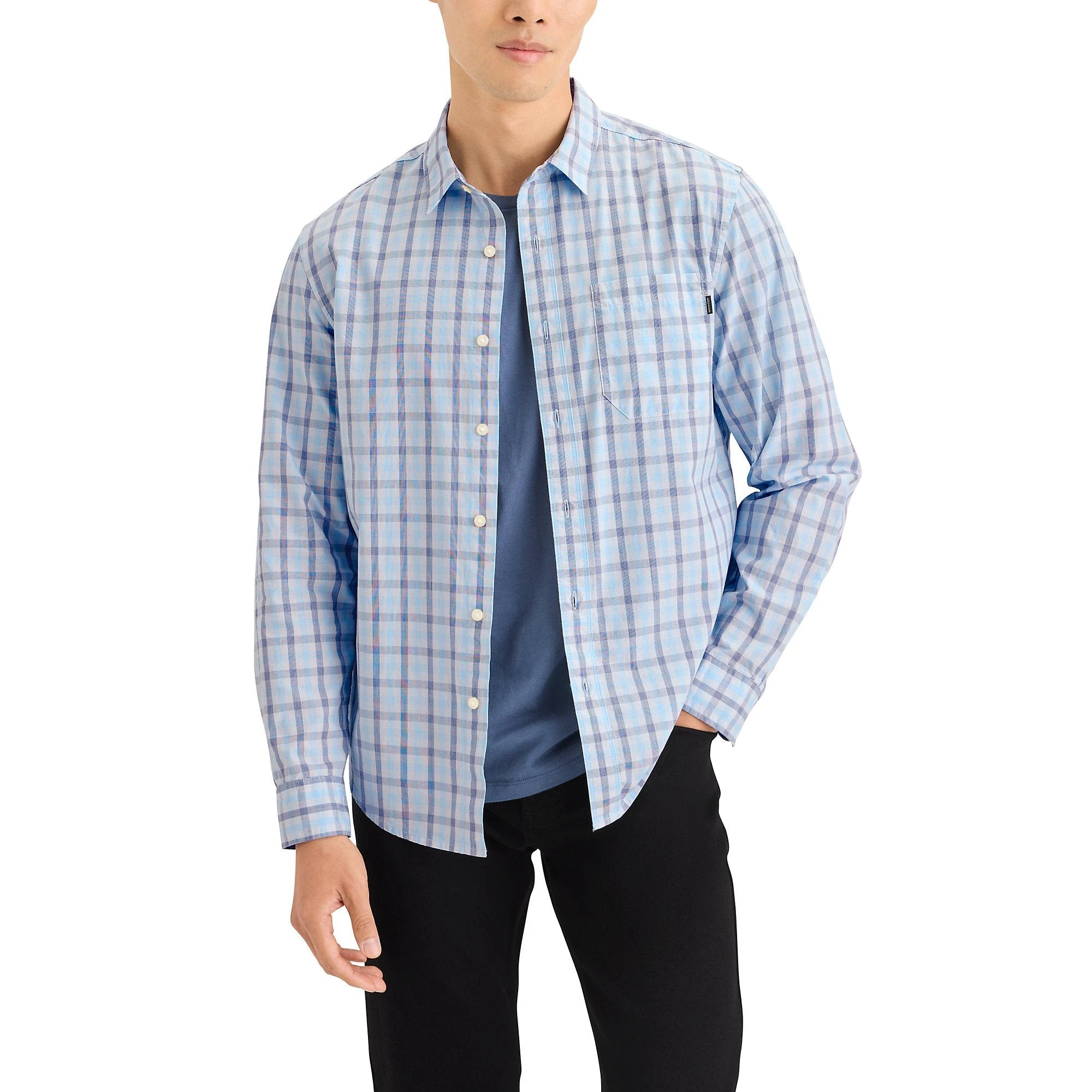 Camisa Dockers Mangas Largas Cuadros Para Caballeros by Dockers