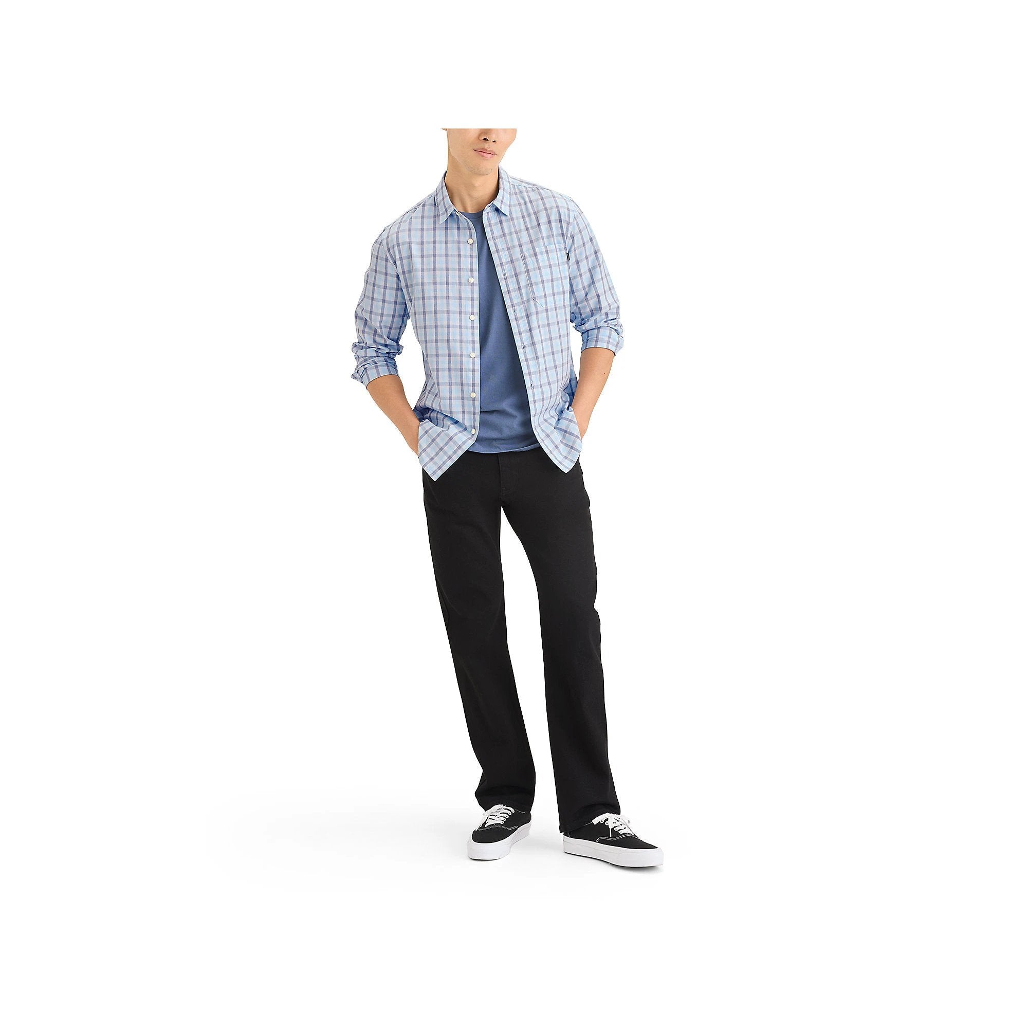 Camisa Dockers Mangas Largas Cuadros Para Caballeros by Dockers