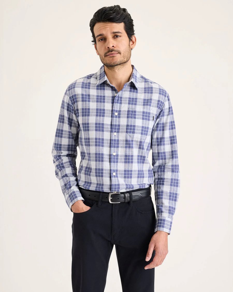 Camisa Dockers Mangas Largas Cuadros Para Caballeros by Dockers