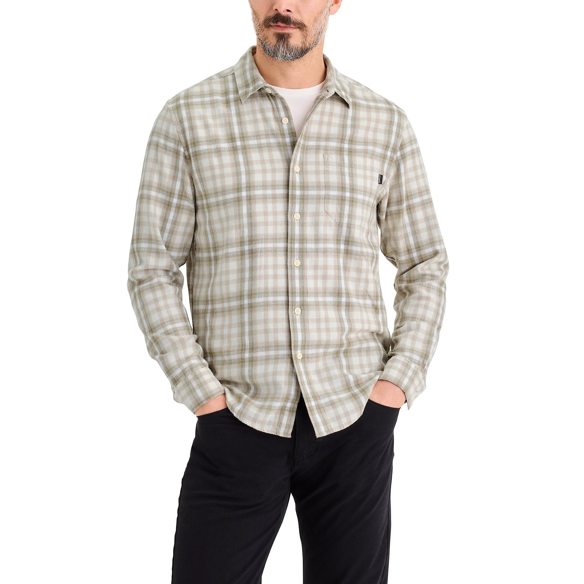 Camisa Dockers Mangas Largas Cuadros Para Caballeros by Dockers