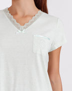Conjunto Admas Mangas Cortas Classic Stripes Rayas P/ Damas by Admas