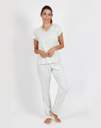 Conjunto Admas Mangas Cortas Classic Stripes Rayas P/ Damas by Admas