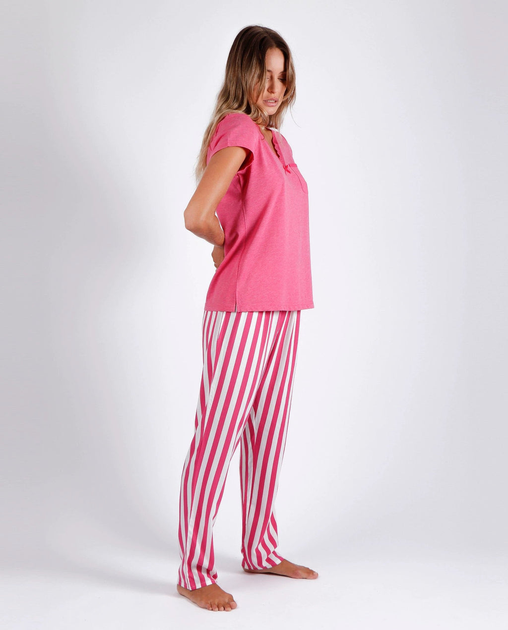 Conjunto Admas Mangas Cortas Classic Stripes Rayas P/ Damas by Admas