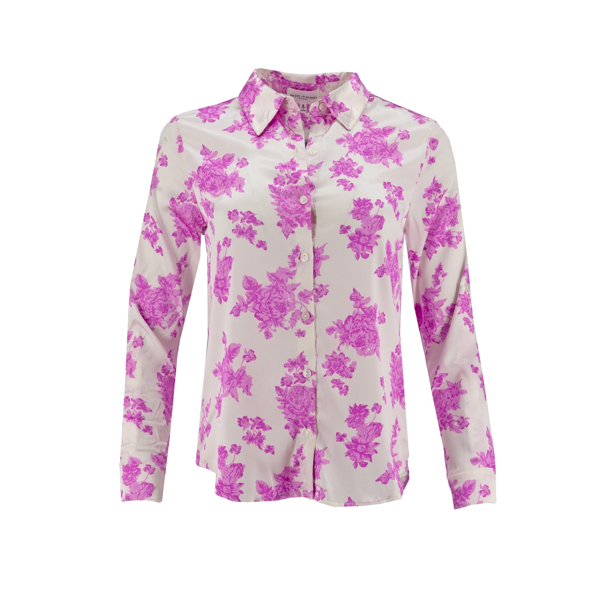 Blusa White Rhino Mangas Largas Floral para Damas