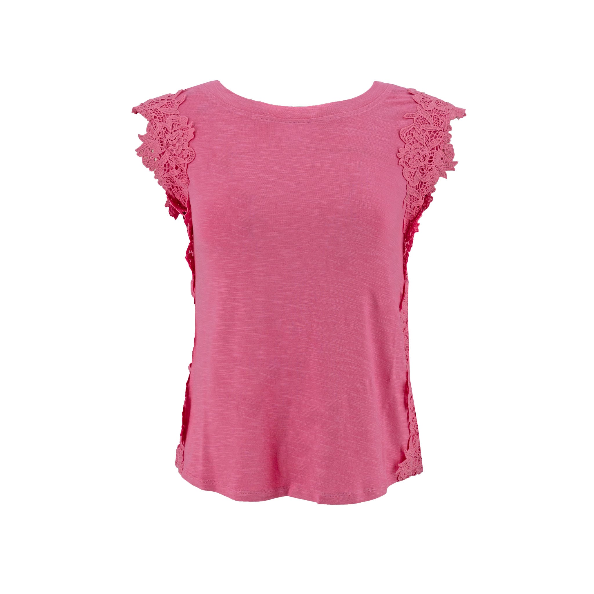 Blusa Stella Ginger Mangas Cortas Lisa Encaje para Damas