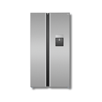 Refrigeradora Side by Side TCL M/P520SBN 18 cu.ft. Inverter con Dispensador de Agua Plateado