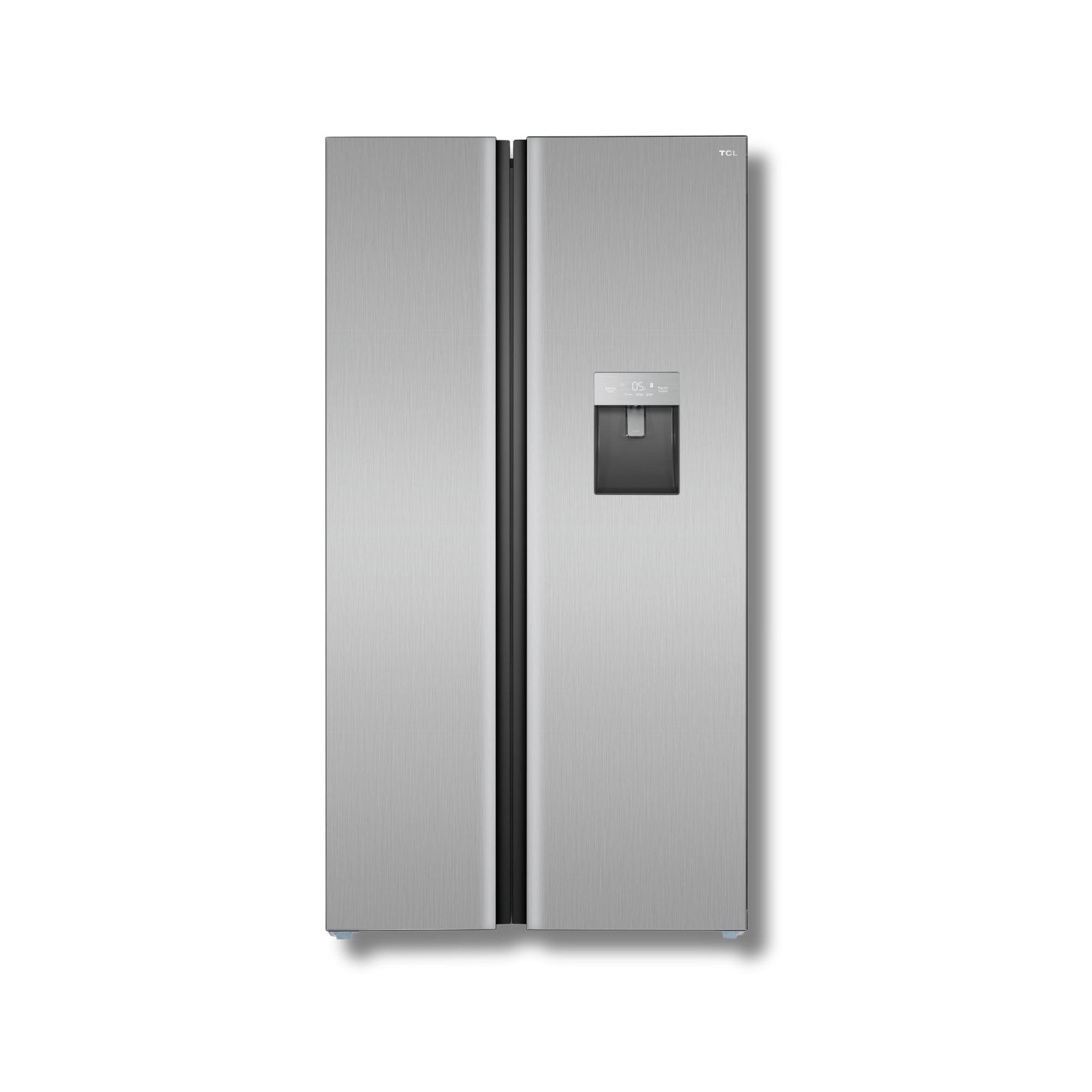 Refrigeradora Side by Side TCL M/P520SBN 18 cu.ft. Inverter con Dispensador de Agua Plateado