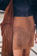 Falda mini april camel