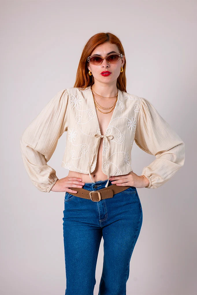 BLUSA FLUIDA BORDADA G-C 8509.