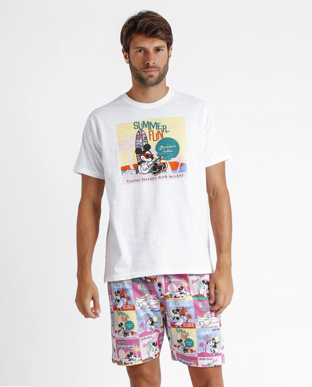 Pijama Disney 2 Piezas Mangas Cortas Estampada P/ Caballeros by Disney