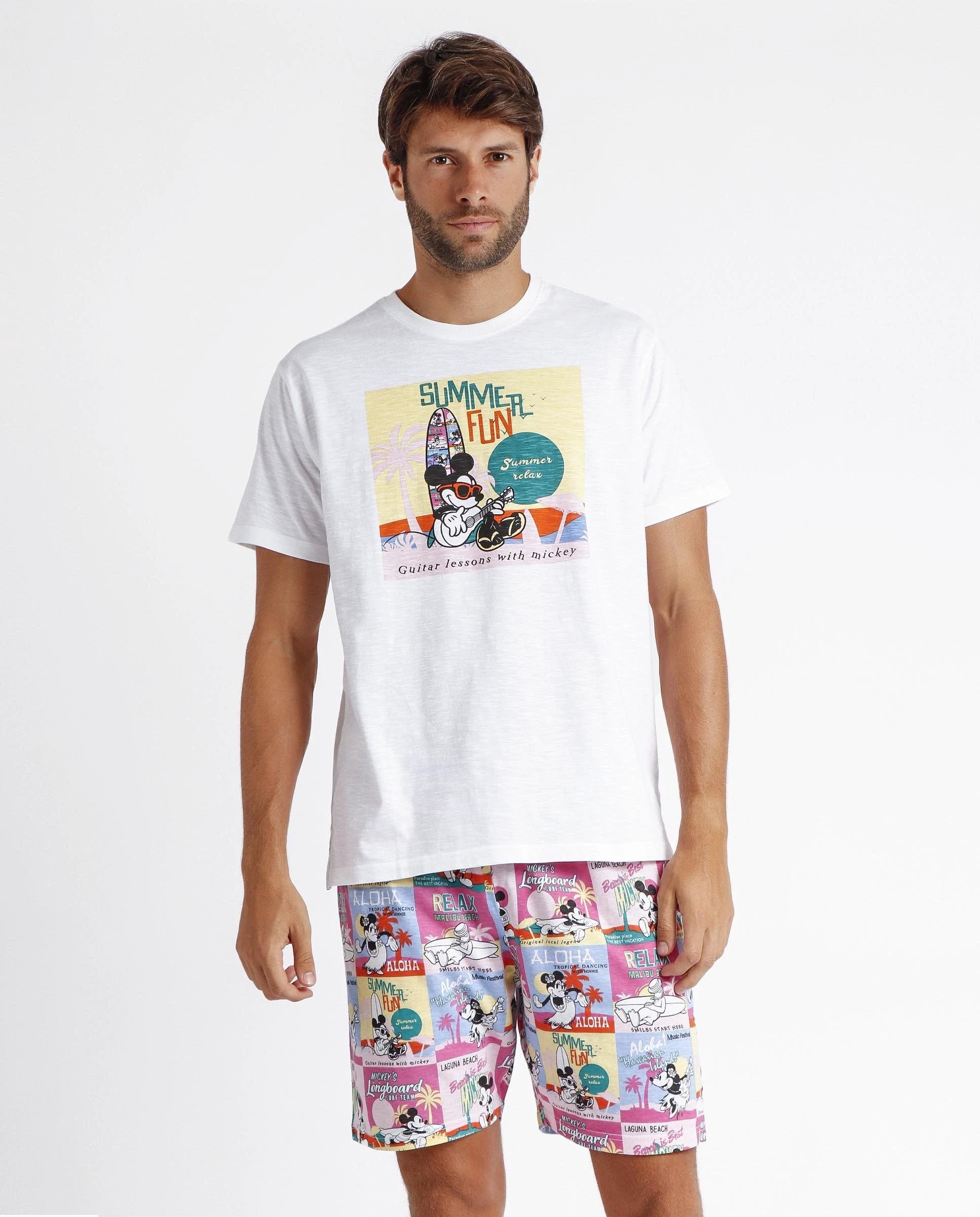 Pijama Disney 2 Piezas Mangas Cortas Estampada P/ Caballeros by Disney