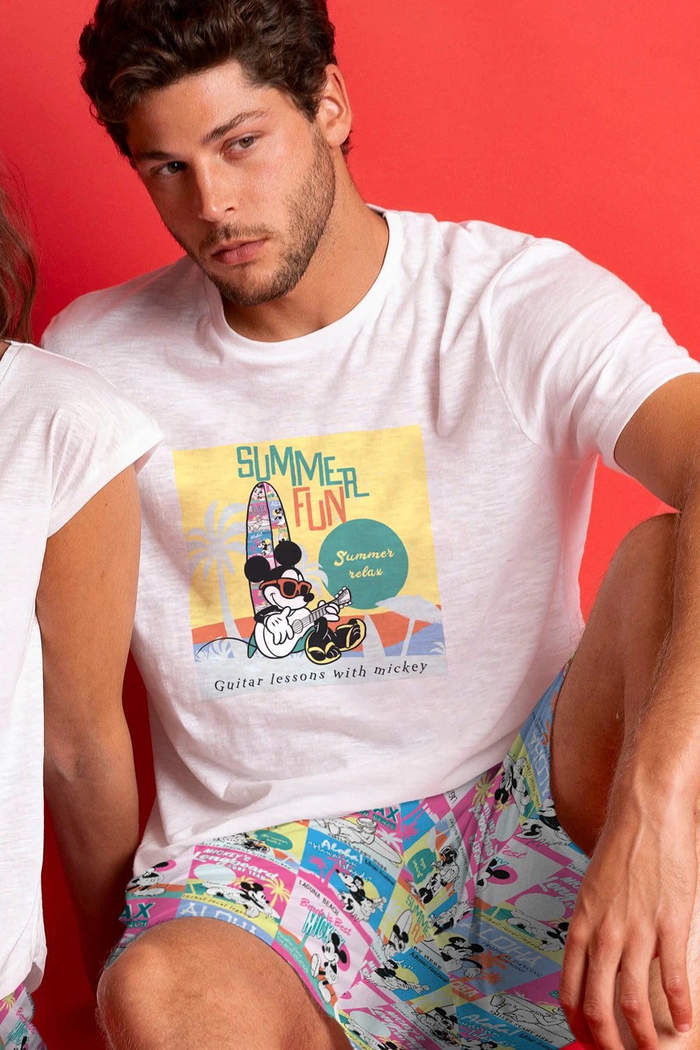 Pijama Disney 2 Piezas Mangas Cortas Estampada P/ Caballeros by Disney