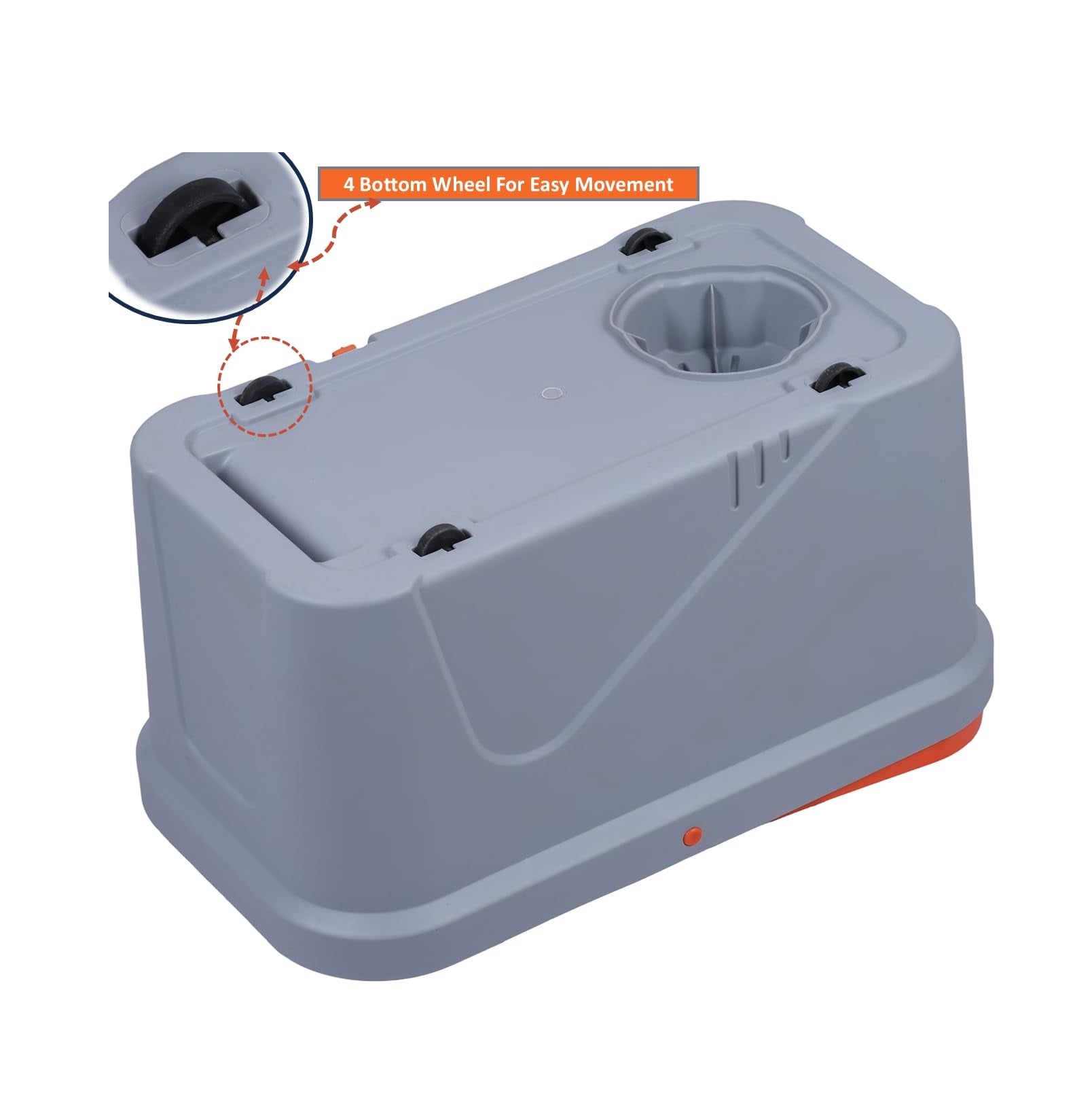 Suape Giratorio Con Ruedas Con Cubeta y Escurridor De Acero Inoxidable