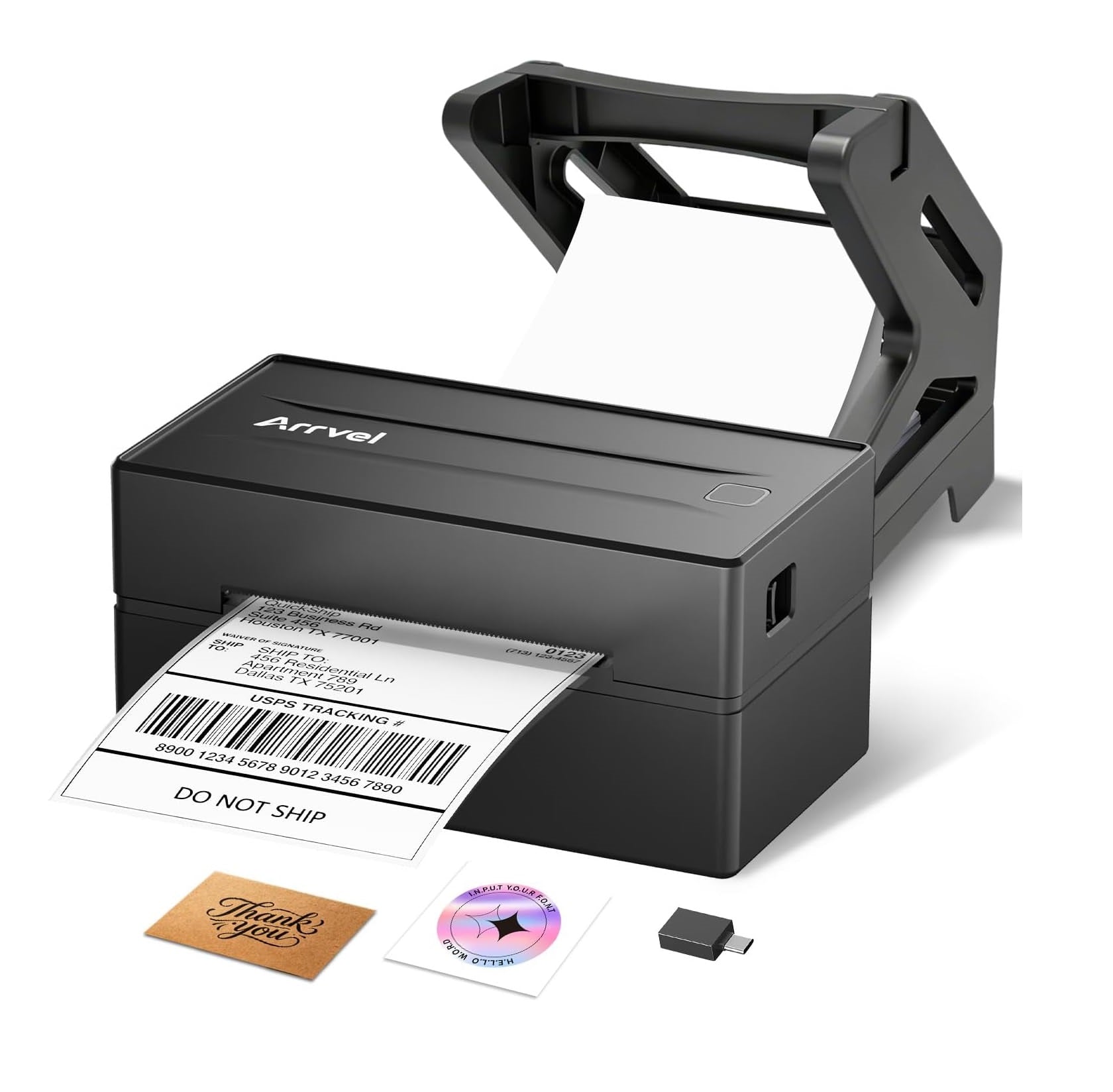 Impresora De Etiquetas Térmica Portátil Arrvel A812B 4x6 Bluetooth Y USB