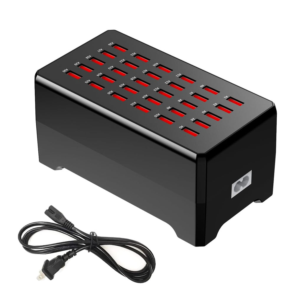 Estación De Carga Multipuerto USB De 30 Puertos – Carga Rápida