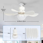 Abanico De Techo Con Luz  Ajustable 3 Velocidades Con Control Remoto