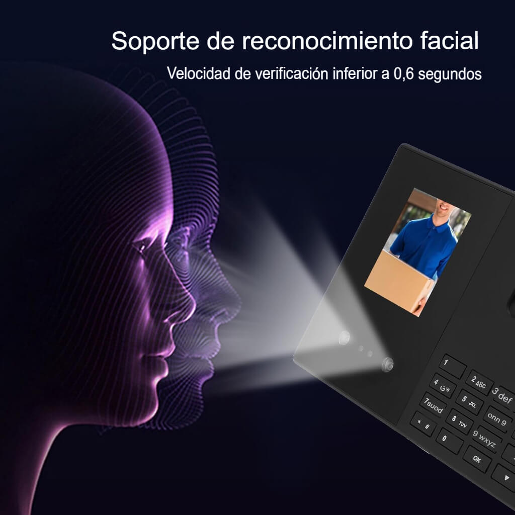 Control de Asistencia 3 en 1 Con Reconocimiento Facial