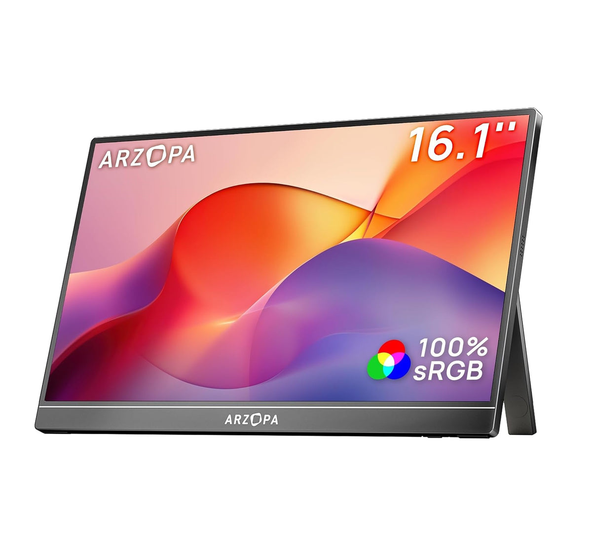 Monitor Portátil Arzopa 16.1" HDMI 1080P Con FHD Con Soporte Integrado
