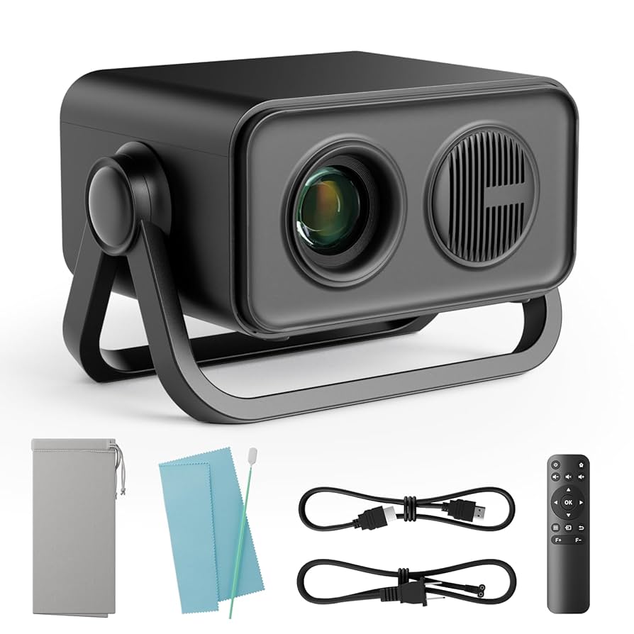 Proyector Portatil 1080p Con Bluetooth 5.4 y Soporte Dual Ajustable