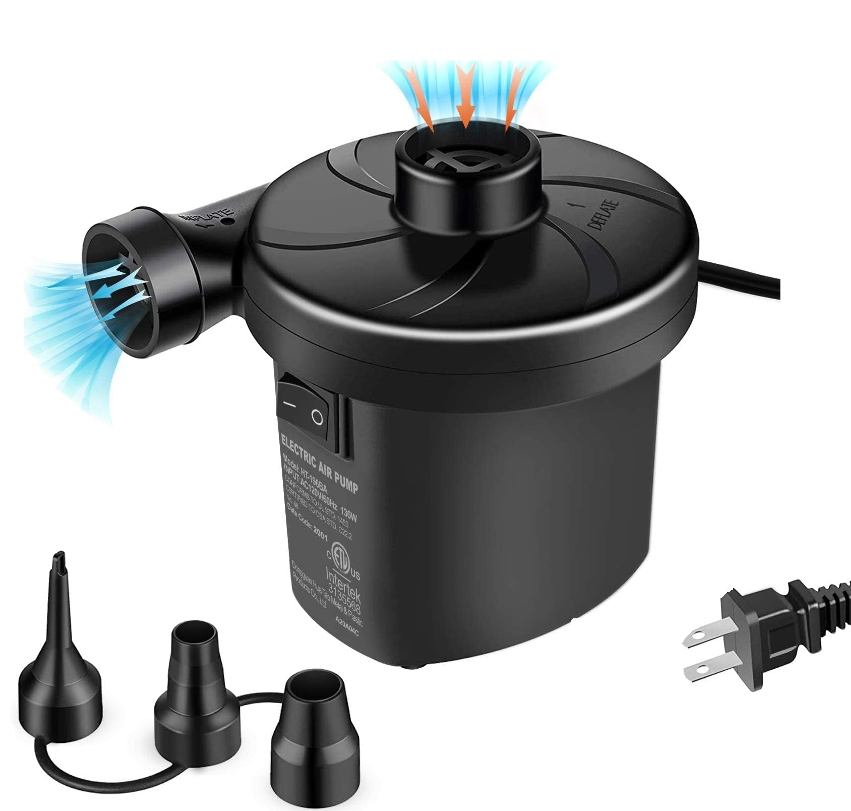 Bomba de Aire Portátil Eléctrica Compacta, Ligera y Potente