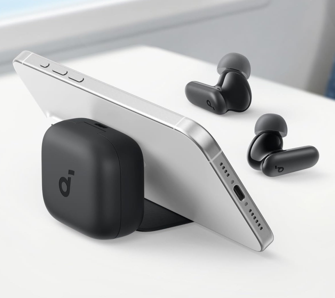 Audifonos inalambricos Anker Soundcore P30i 2 En 1 Con Soporte Para Telefono Y Cancelacion De Ruido