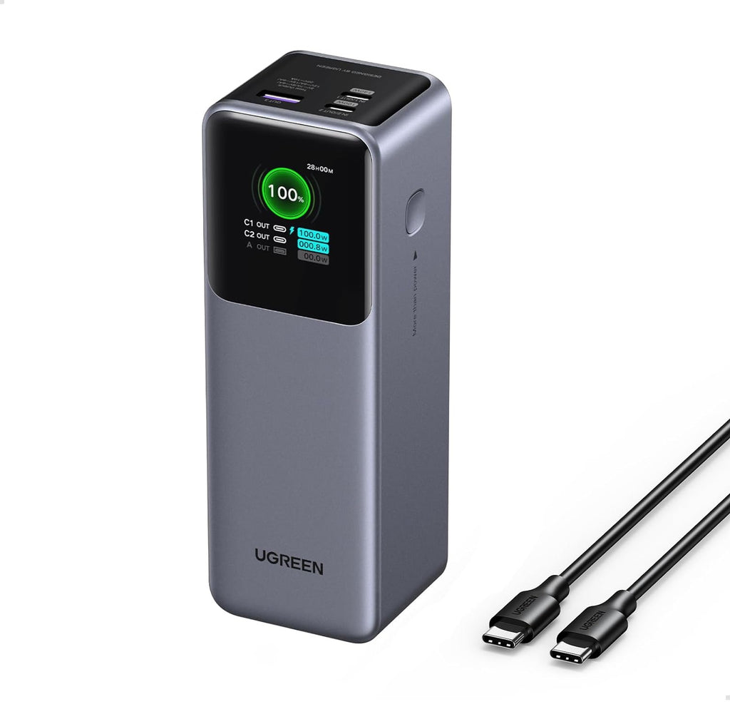 Cargador Portátil Ugreen De Alta Potencia 200W Con 3 Puertos y Batería De 25,000mAh