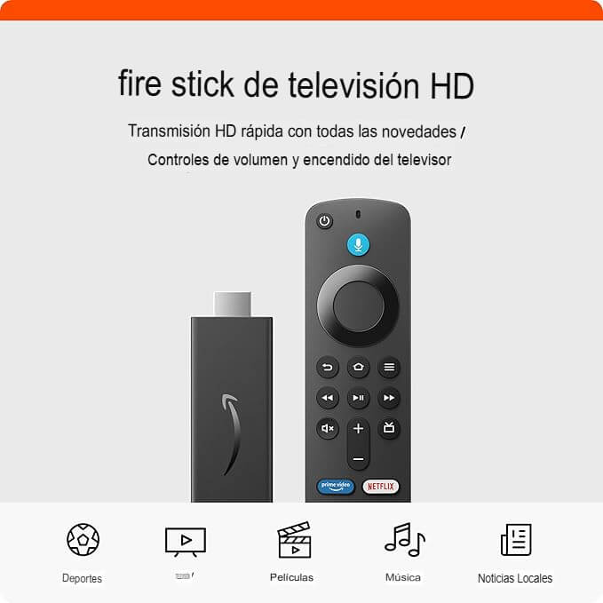 Convertidor A Smart TV Amazon Fire TV Stick HD 8GB WiFi 5