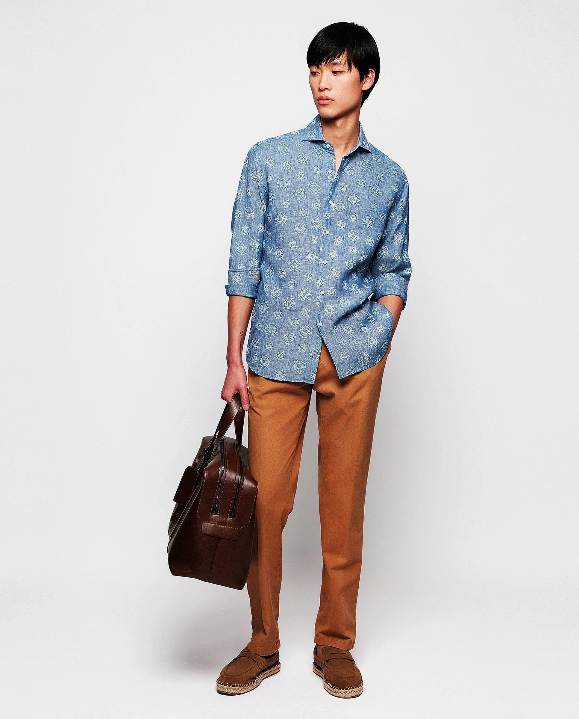 Camisa Mirto Mangas Largas Estampada P/ Caballeros 6378 by Mirto