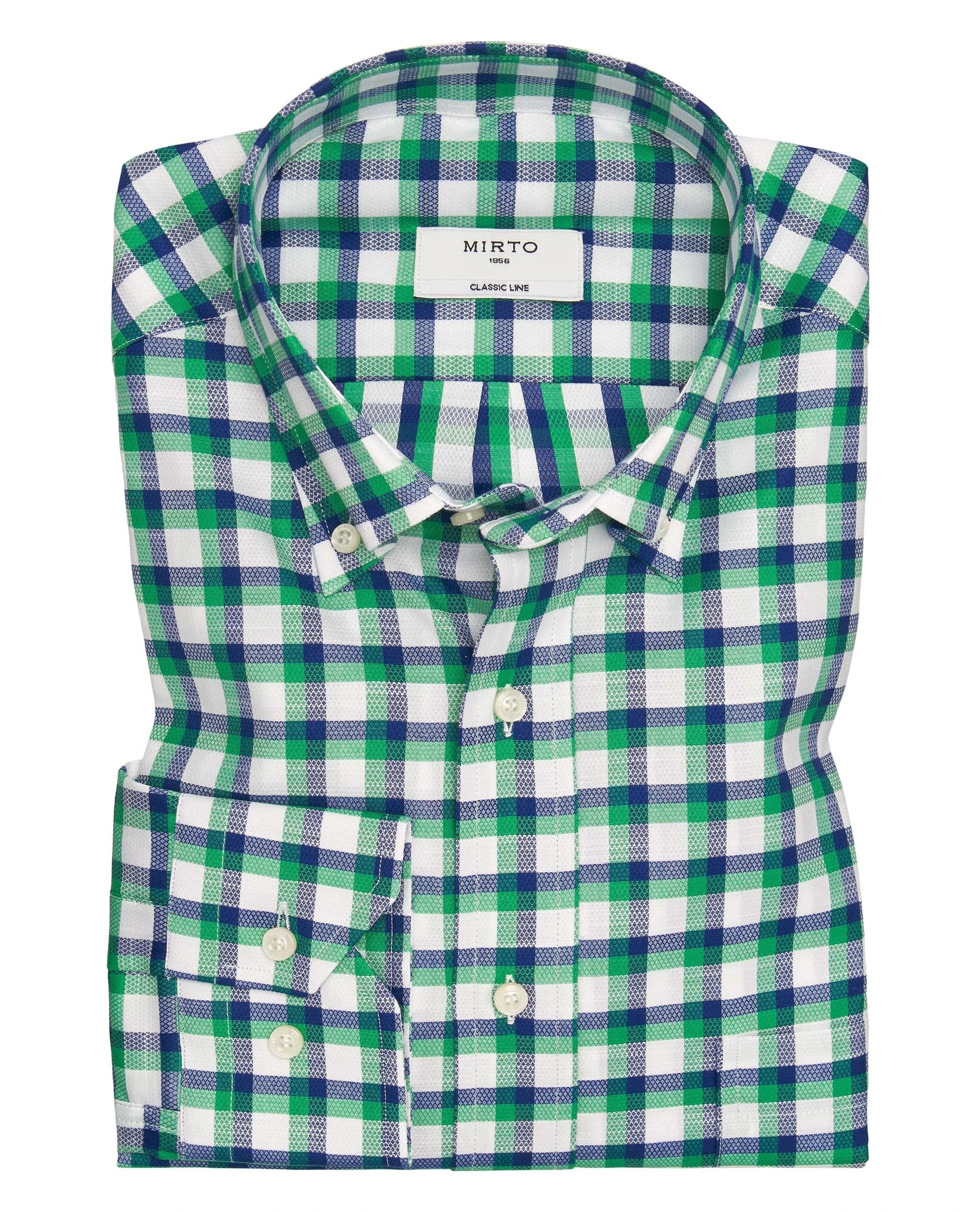Camisa Mirto Mangas Largas Cuadros P/ Caballeros 6478 by Mirto