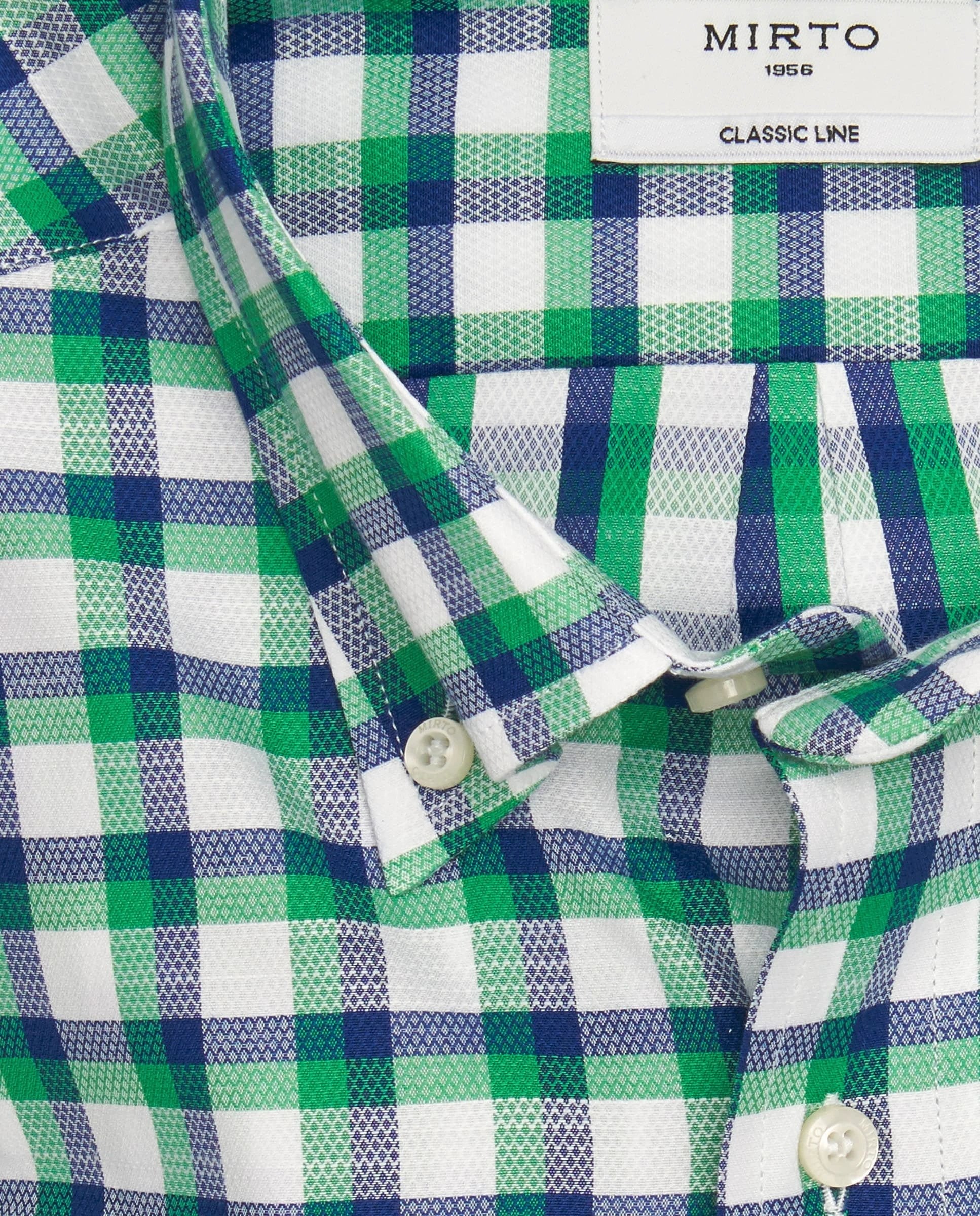 Camisa Mirto Mangas Largas Cuadros P/ Caballeros 6478 by Mirto