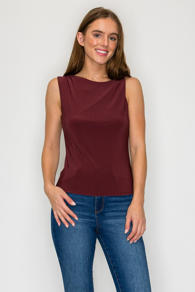Blusa Dna Couture sin Mangas Lisa para Damas