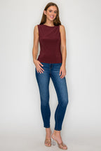 Blusa Dna Couture sin Mangas Lisa para Damas